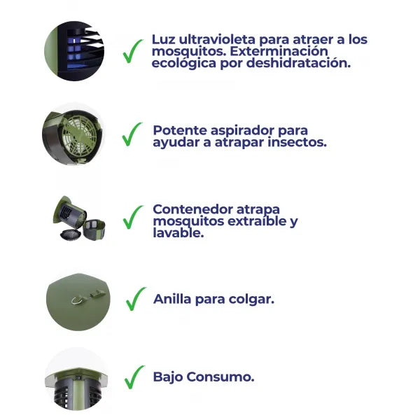 Antimosquitos por Atracción y Succión Jata MT7