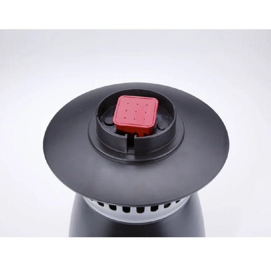 Mata mosquitos eléctrico negro con detalle rojo, diseño moderno para interiores