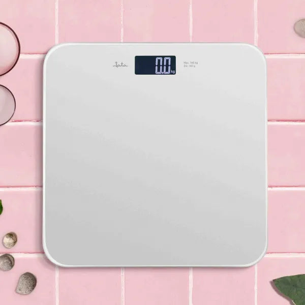 Moderna Pesa Baño Electrónica Vidrio Templado Blanca
