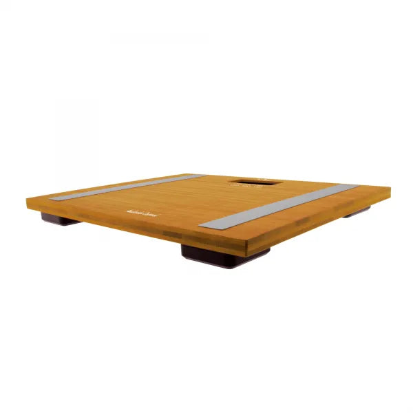 Elegante Analizador Fitness Con Superficie De Bambú Natural Color beige