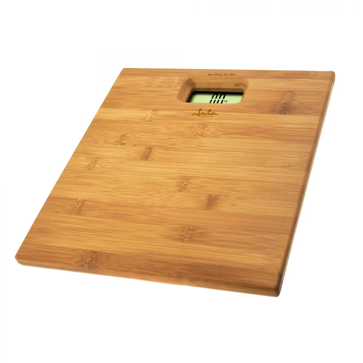 Elegante Pesa De Baño Fabricada En Bambú Natural. Marca Jata Color Beige