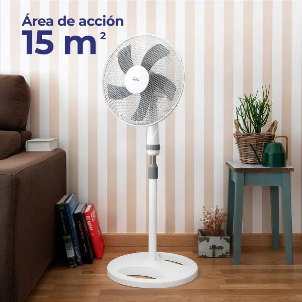Ventilador de Pie 5 Aspas Blanco 50W