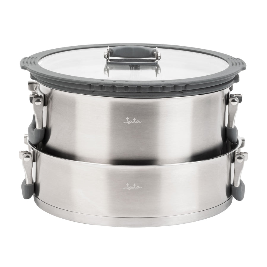 Batería de Cocina de Acero Inoxidable Apilable HBAT2552 - 6 Piezas marca Jata