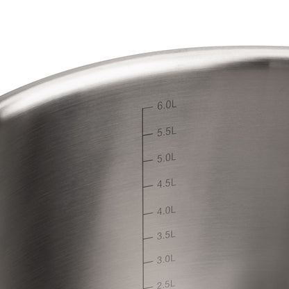Batería de Cocina de Acero Inoxidable Apilable HBAT2552 - 6 Piezas marca Jata