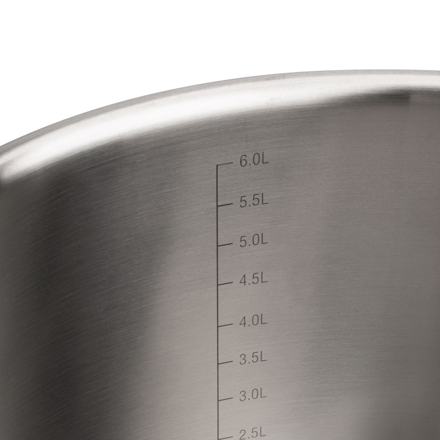 Batería de Cocina de Acero Inoxidable Apilable HBAT2552 - 6 Piezas marca Jata