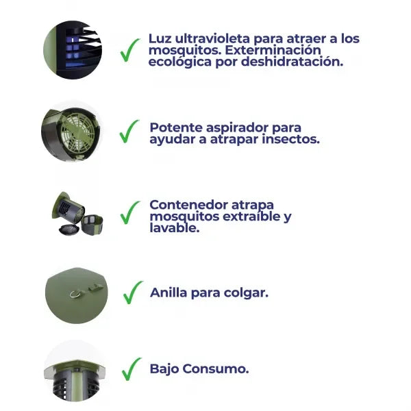 Antimosquitos por Atracción y Succión Jata MT7