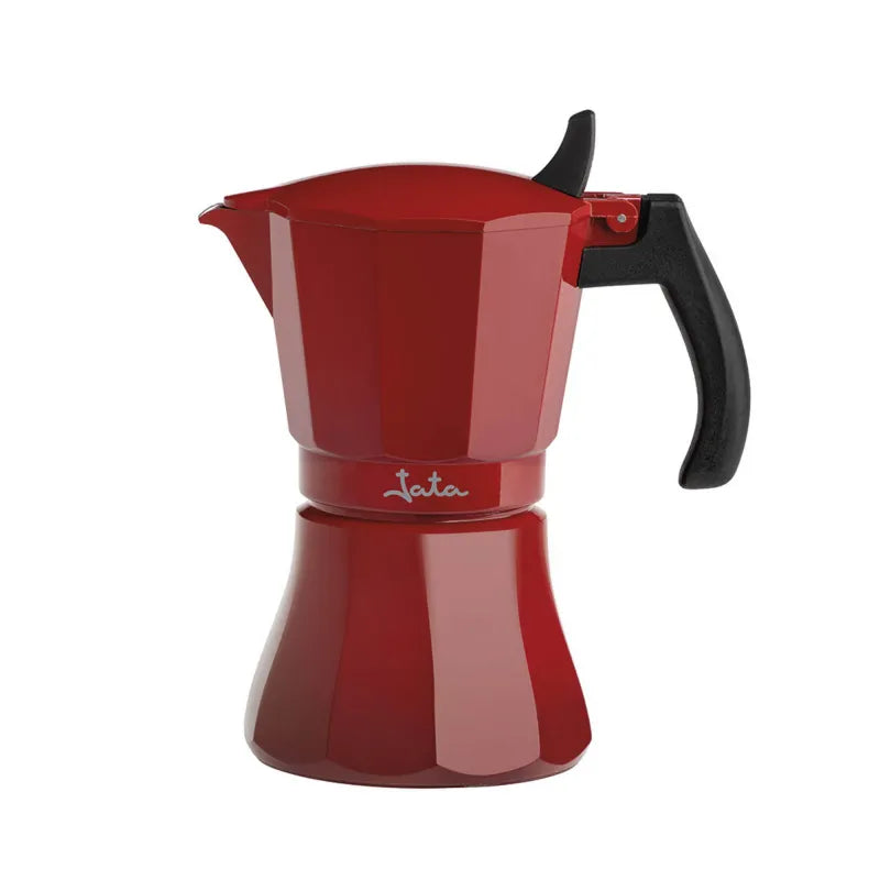 Cafetera Italiana Inducción Roja Jata Vulcano HCAF2006 (6 Tazas)