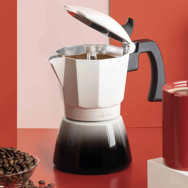 Cafetera Italiana Inducción Bicolor Jata HCAF2406 (6 Tazas)