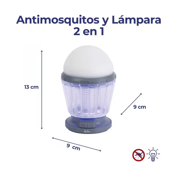 Eliminador de Insectos y Lámpara Portátil 2 en 1 ideal OUTDOOR