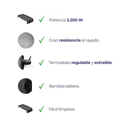 Parrilla Eléctrica Compacta Jata GR195 - Total home Chile