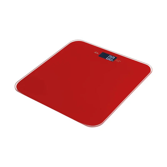 Moderna Pesa Baño Electrónica Vidrio Templado Roja - Total home Chile