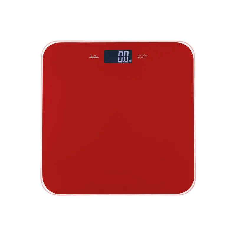 Moderna Pesa Baño Electrónica Vidrio Templado Roja
