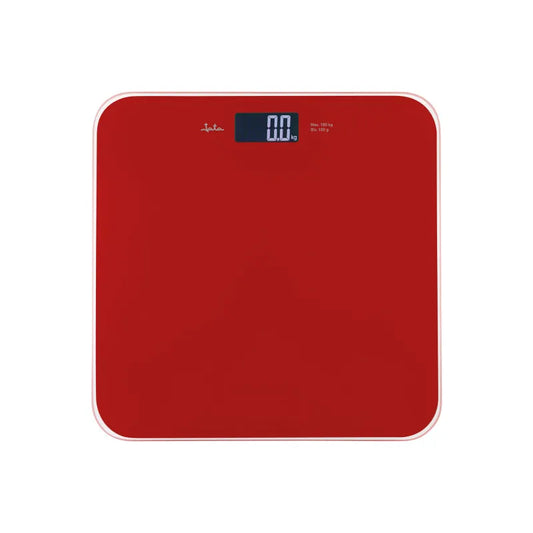 Moderna Pesa Baño Electrónica Vidrio Templado Roja