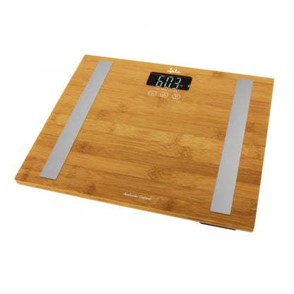 Elegante Analizador Fitness Con Superficie De Bambú Natural Color beige - Total home Chile