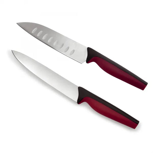 Set de 2 Cuchillos de Cocina Santoku